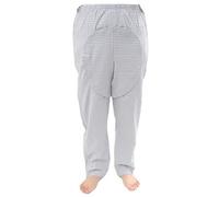 Pantalon Post-opératoire Entièrement Ouvert, Vêtement For Personnes Paralysées Avec Fermeture Éclair Latérale Facile À Enfiler Et À Retirer, Vêtement Adaptatif For Personnes Âgées(Blue Grid,XXL)