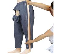 Pantalon Post-opératoire Entièrement Ouvert, Vêtement For Personnes Paralysées Avec Fermeture Éclair Latérale Facile À Enfiler Et À Retirer, Vêtement Adaptatif For Personnes Âgées(Grey,XL)