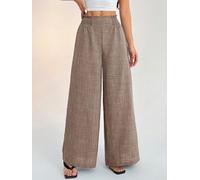 Pantalon pour femme Large Taille Élastique Couleur Unie Été Pantalon | Tissu polyester léger, taille élastique smockée, coupe jambe large pour une pour liberté totale