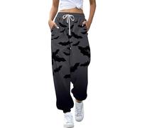 Pantalon pour femme - Taille élastique - Poche arrière - Pantalon de survêtement avec poches latérales - Sport décontracté - Pantalon imprimé - Coupe ample - Pantalon long en tissu - Pantalon de sport