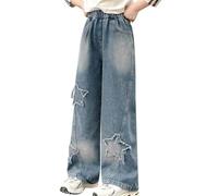 Pantalon pour Filles-Pantalon évasé Haute élastique pour Fille Tollder- Pantalon Amincissant décontracté à Jambes Longues et Larges- Sac- Jean