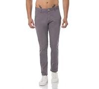 Pantalon pour Homme Classique en Coton Casual Business Stretch Pants Gris W31 L32