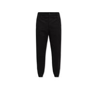 Pantalon Pour Homme En Coton Noir À Plis Avant Alexander Mcqueen