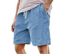 Pantalon pour homme grande taille court au quotidien. Short léger et confortable pour le printemps et l'été. Design polyvalent et solide pour des tenues décontractées. Pantalon de loisirs, bleu, M