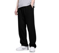 Pantalon pour Homme Poche en Ample Convient pour Pantalon de Jogging à Cordon de Serrage à Bas Droit décontracté Pantalon de - d'entraînement d'exercice de Course (Black, XXXXL)