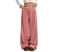 Pantalon Pyjama Femme Chaud,Pantalon Polaire Doux Taille éLastique avec Cordon De Serrage Jambes Larges Et Confortables IdéAl pour La Maison Les Nuits D'IntéRieur Et comme Pantalon Thermique d'hiver