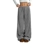 Pantalon Pyjama Femme Chaud,Pantalon Polaire Doux Taille éLastique avec Cordon De Serrage Jambes Larges Et Confortables IdéAl pour La Maison Les Nuits D'IntéRieur Et comme Pantalon Thermique d'hiver