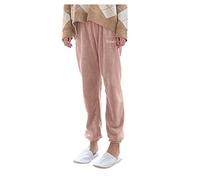 Pantalon Pyjama Femme Coton Grande Taille, Bas De Pyjama Femme Maison, Loungewear Unisexe Décontracté Pantalon Couleur Unie Slacks Confortable Douce Trouser Mi Saison Coupe Droit 7/8 EME Slacks
