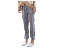 Pantalon Pyjama Femme Coton Grande Taille, Bas De Pyjama Femme Maison, Loungewear Unisexe Décontracté Pantalon Couleur Unie Slacks Confortable Douce Trouser Mi Saison Coupe Droit 7/8 EME Slacks