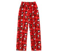 Pantalon Pyjama Femme Flanelle Bas de Pyjamas Filles Polaire Chaud et Doux Confort Cartoon Chat Anime Imprimé Kawaii Mode Décontracté Maison Lounge Pantalons Pour Femmes Automne et Hiver