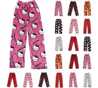 Pantalon Pyjama Femme Homme Enfant - Flanelle Bas de Pyjama Polaire Chaud Doux et Confort Anime Cartoon Y2K Kawaii Décontracté la Maison Loungewear Pants Vêtements de Nuit Pantalons de Pyjamas