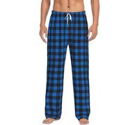 Pantalon Pyjama Homme Carreaux de Noel, Bas de Pyjama Homme Hiver Chaud, Pantalon Baggy Taille Elastique, Grande Taille Droit aevc Cordon, Pantalons de Sport Survêtement, Vêtements de Nuit Loungewear