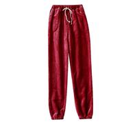 Pantalon Pyjama Polaire Femme Hiver Chaud Et éPaisse Bas De Jogging Large Femme Pantalon Pyjama Ample DéContracté Avec Poches Pantalon De Pyjama En Polaire éPaissie Jogger Pants Pantalon Sport Femme