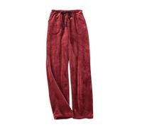 Pantalon Pyjama Polaire Femme Hiver Couple Flanelle Doux Automne Bas De Pyjama Confortable éLastique Chaud
