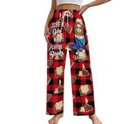 Pantalon Pyjama Polaire Femme,Juste Une Fille Qui Aime Les Livres Pantalon De Pyjama Amoureux des Livres pour Femmes Fille Amoureuse De La Lecture VêTements De Nuit