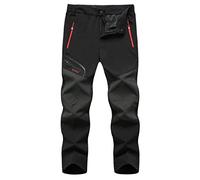 Pantalon Randonnée Homme Doublé Polaire Pantalon Neige Imperméable Pantalon De Ski Chasse Softshell Pantalon Snowboard Coupe-Vent Salopette