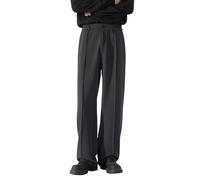 Pantalon Randonnée Homme - Pantalon Décontracté Coupe Ample Jambes Larges Taille Élastique Confortable Style Droit Idéal Quotidien Pantalon Élégant Avec Deux Empiècements Extensibles Sur Les Côtés