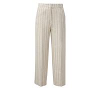 Pantalon rayÃ© en lin femme COMMA Beige 46 Long