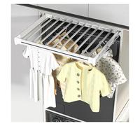 Pantalon réglable en aluminium pour machine à laver - Rangement caché extensible pour pantalon ou placard - Convient pour une profondeur de 48 à 85 cm - Solution d'économie d'espace