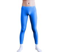 Pantalon respirant pour homme - Respirant - Sexy - Pantalon long - Maille - Collants - Legging - Pantalon de course - Respirant - Pantalon fonctionnel - Collant - Pantalon de jogging solide, bleu, L