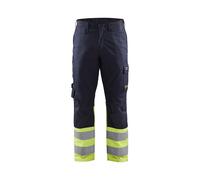 Pantalon retardant-flamme inhérent Steel classe 3 Marine/Jaune-Fluo 17051519 - Taille au choix