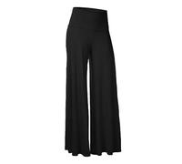 Pantalon Rose pour Femme, Pantalon de détente Extensible à Jambes Larges, Style Palazzo décontracté et Confortable, Taille Haute