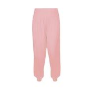 Pantalon sarouel Ali Baba pour filles - Pantalon large décontracté, ample, élastique, pour la danse, yoga, leggings néon, à taille haute, fantaisie, décontracté, rose bébé, 9-10 Ans