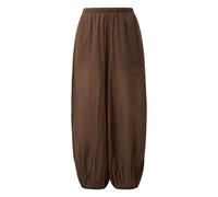 Pantalon sarouel en coton doux femme QS Marron 34
