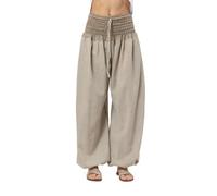 Pantalon sarouel grande taille mixte beige Jahgang Taille unique