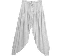 Pantalon sarouel indien bohème Alibaba Gypsy Hippie Méditation Yoga Gaze Vêtements, BLANC, taille unique
