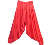 Pantalon sarouel indien bohème Alibaba Gypsy Hippie Méditation Yoga Gaze Vêtements, Corail., taille unique