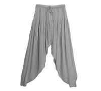 Pantalon sarouel indien bohème Alibaba Gypsy Hippie Méditation Yoga Gaze Vêtements, gris, taille unique