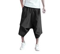 Pantalon sarouel long pour homme - Pantalon de fitness ample - Pantalon de sport - Pantalon de survêtement - Pantalon de loisirs - Pantalon large pour homme - Pantalon de jogging - Pantalon