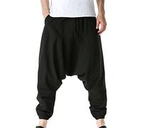 Pantalon sarouel pour homme - Pantalon de fitness ample pour homme - Pantalon de sport - Pantalon de survêtement pour homme - Pantalon de loisirs - Pantalon de jogging pour homme - Pantalon de jogging