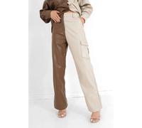 Sixth June – Pantalon simili cuir femme – Beige – Taille M