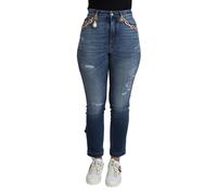 Pantalon skinny DOLCE & GABBANA Jeans coton bleu orné IT36/US2/XS 2500 $