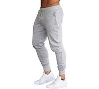 Pantalon slim décontracté pour homme - Pantalon de jogging actif - Pantalon de course pour homme - Cool, gris, S