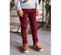 Pantalon slim velours garçon bordeaux 6A