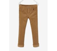 Pantalon slim velours garçon camel 4A