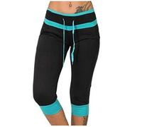 Pantalon Sport Femme 3/4 Pantacourt Jogging Été Grande Taille Capri Respirant pour Course Fitness Yoga Pantalon Court Taille Haute 3/4 Pantalons de Survêtement Pantacourt Ventes Flash Cadeau Maman