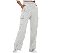 Pantalon Sport Femme Jogging Yoga De Sweatpants Vetement Chaud Bas Taille Haute Effet Gainant Survetement d'hiver Pantalons Et Pilates Grande Confort Grey S