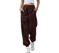 Pantalon Sport Femme,Pantalon Jogging Femme, Pantalon De Survêtement Femme en Pantalon De Sport Léger Respirant avec Poche pour Running Fitness,Chaud et Respirant Pantalon de Survêtement (Brown, XL)