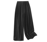 Pantalon Sport Femme Pantalon Long décontracté à Taille élastique pour Femme,idéal au Quotidien,Confortable,idéal avec Un t-Shirt,Printemps,été,Automne(Black,XL)