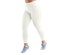Pantalon Sport Femme Taille Haute pour Yoga Fitness Entraînement Course à Pied Minceur Push Up Confortable Actif Bottes de Sport Legging Femme(White, XL)