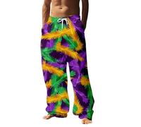 Pantalon Sport Homme Imprimé, Pantalon Homme Taille Haute Chic Et Elegant Décontracté Coupe Ample Disco Carnaval Pants Extérieur Léger Polyvalent Jogging Sweatpants pour Fête