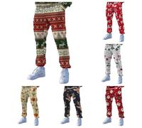 Pantalon Sport Homme Pantalon de Noel Homme Hip Hop Grande Taille Jogging Training Travail Activewear Long Sweatpants 3D Imprimé Casual Slim Fit Confortable Pants Poches Mode Sportswear