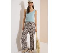 Cecil Pantalon Coupe Droite avec imprimé zèbre Marron Cacao XL