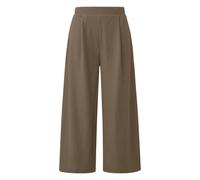 Pantalon structurÃ© Ã plis et taille haute femme s.Oliver Marron 44