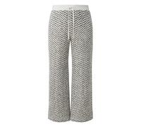 Pantalon style jupe-culotte en jersey structuré à motifs ajourés femme COMMA Noir 34