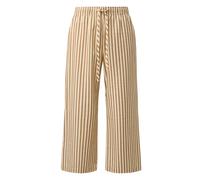 Pantalon style jupe-culotte en seersucker Ã rayures structurÃ©es femme COMMA Beige 34